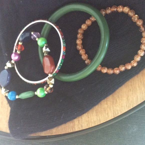 Bundle Lot 11 Bracelets, brass/silver/colorful - Picture 2 of 4